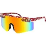 FOCO Men's NFL Team Logo Large Frame Sunglasses