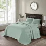 Madison Park Quebec King Quilted Bedspread Set - Seafoam