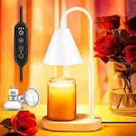 Candle Warmer Lamp with Timer/Dimmable<wbr/>/Adjustable Height, Electric Top Down L