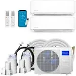 MRCOOL DIY Mini Split - 24,000 BTU 2 Zone Ductless Air Conditioner and Heat Pump with 16 ft. Install Kit