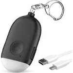 Personal Alarm Keychain for Women Self Defense - USB Rechargeable 130 DB Loud Safety Siren Whistle with LED Light – Panic Button or Pull Pin Alert