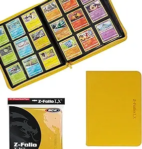 BCW Diversified BCDZF9LXYLW Zipper Folio 9 Pocket LX Album Yellow