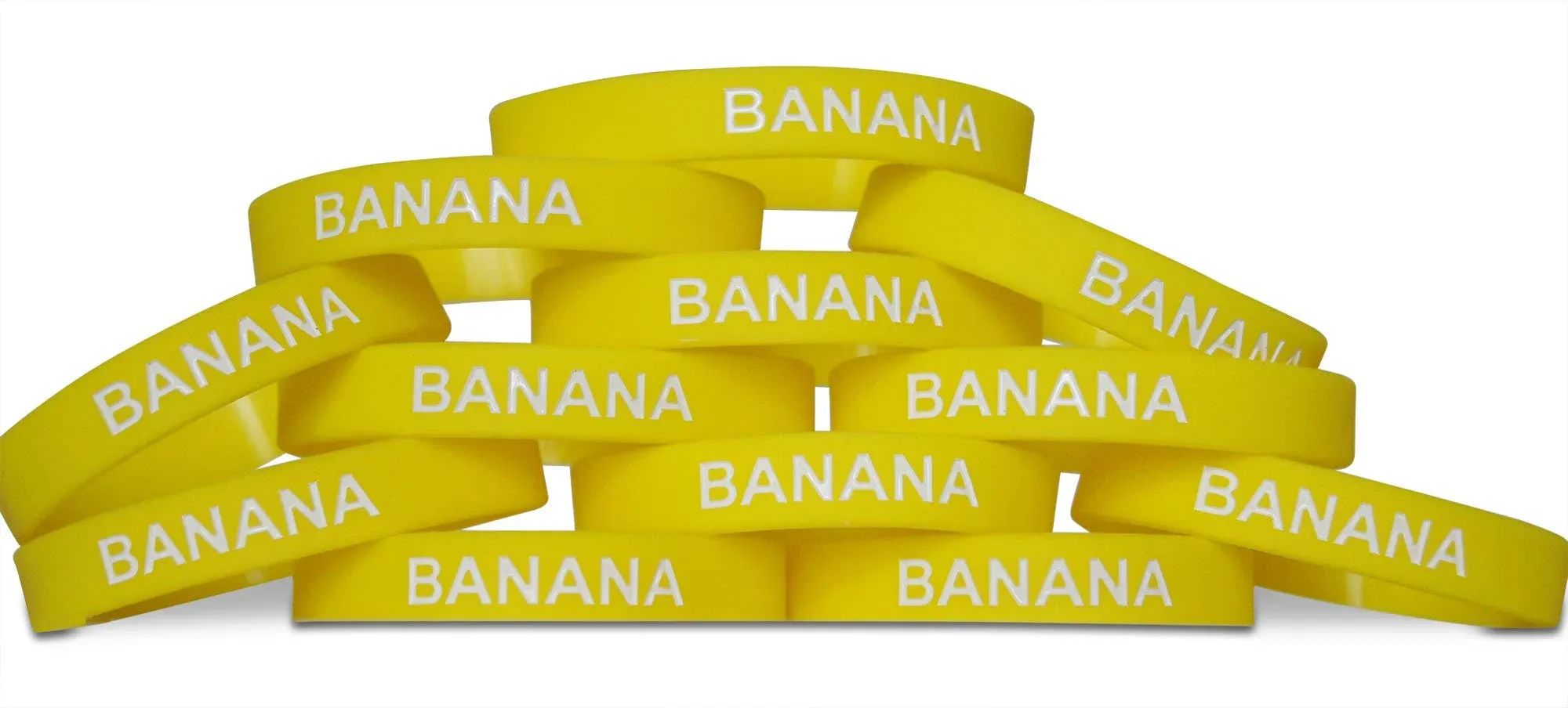 Novel Merk Banana Yellow Kids Party Favor & School Carnival Prize Silicone Rubbe