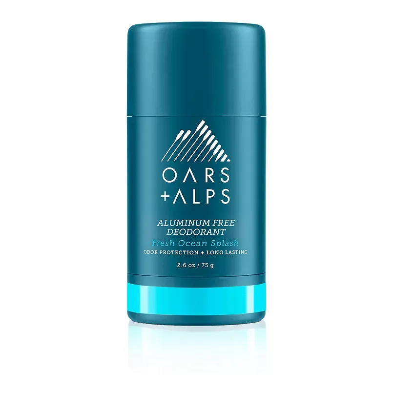 Oars + Alps Aluminum Free Deodorant for Men and Women, Dermatologist Tested and Made with Clean Ingredients, Travel Size, Bergamot Grove, 1 Pack, 2.6 Oz