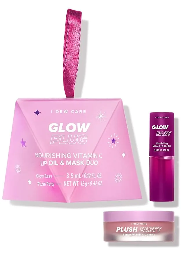 I Dew Care Glow Plug Nourishing Vitamin C Lip Oil & Mask Duo - Glow Easy and ...