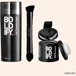 BOLDIFY Hair Fibers (28g) Fill In Fine and Thinning Hair for an Instantly Thicker & Fuller Look - Best Value & Superior Formula -14 Shades for Women & Men - GREY