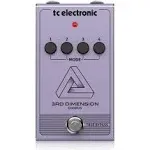 TC Electronic 3RD DIMENSION CHORUS Vintage Analog Chorus Pedal Recreation with 4-Button Effect Selection and BBD Circuitry