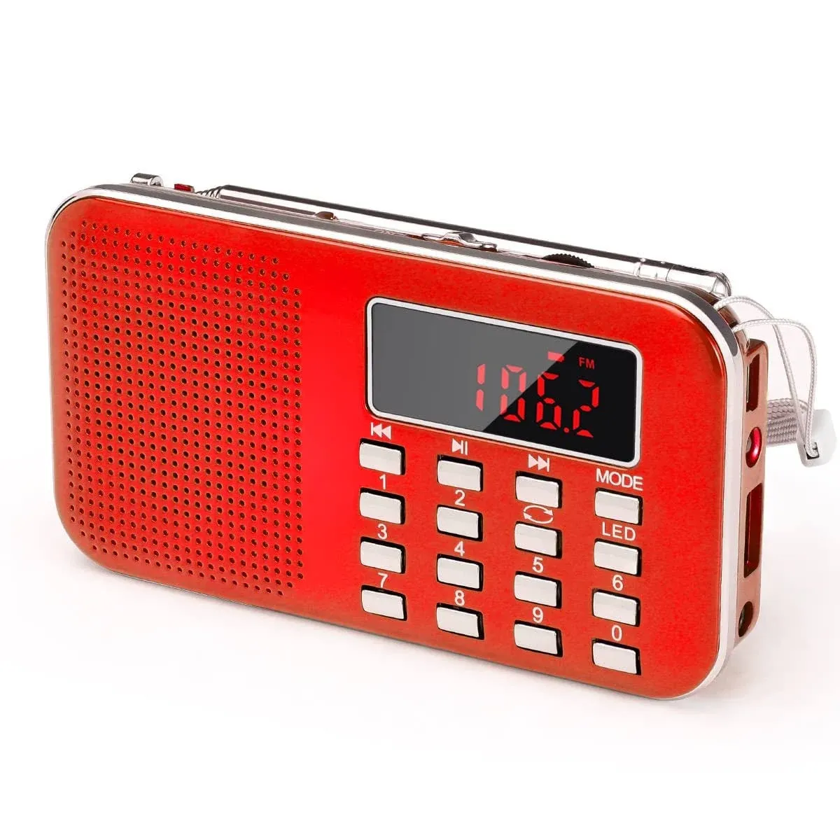 Mini Portable Radio Am FM Pocket Radio with MP3, LED Flashlight, Digital Radio ...