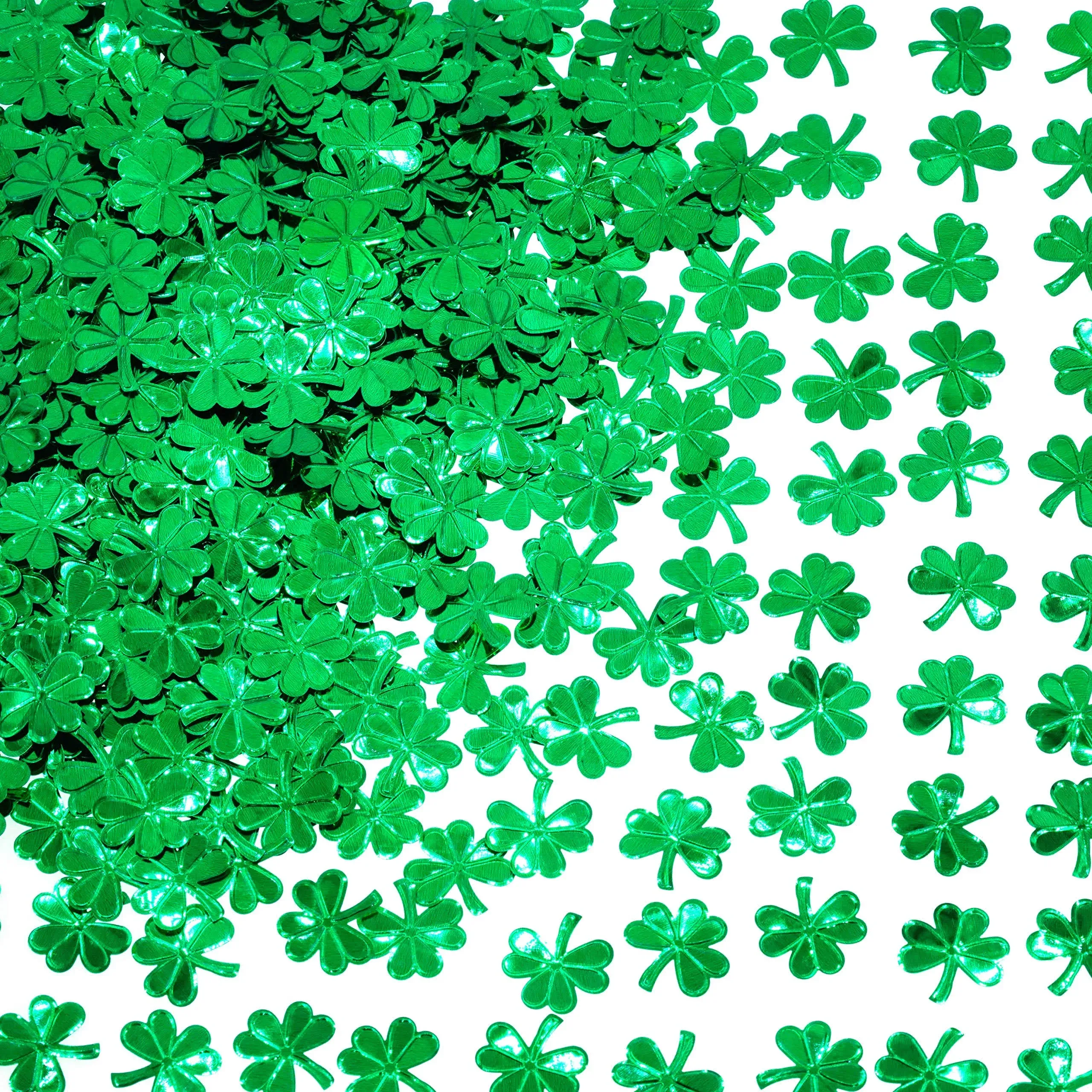 Green Party Table Scatter Confetti - St. Patrick&#039;s Day Shamrock Foil 2.2cm