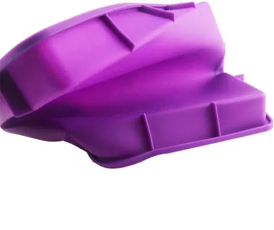 KUJOBUY Silicone Pan Rectangular Cake Bakeware Molding Bake Purple European-Grade Nonstick Demolding Brownie Chocolate Lasagna Meatloaf Pastry Banana Bread Oven Dishwasher Safe Homemade