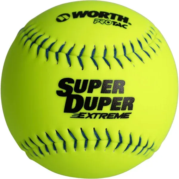 Worth Super Duper Extreme 12” Slowpitch Softball, One Dozen, MLSDB12S