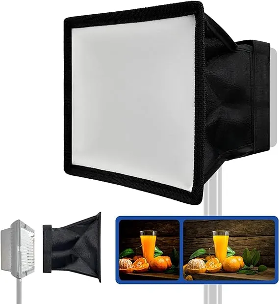 Julius Studio 6" x 6.7" (15x17cm) Collapsible Light Diffuser, Mini Softbox for Camera Photo Video LED Light Panel, JSAG158