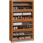 31" 8-Tier [ACRYLIC FLIP-UP DOOR] 40 Pairs Footwear Storage Bamboo Shoes Cabinet  | eBay