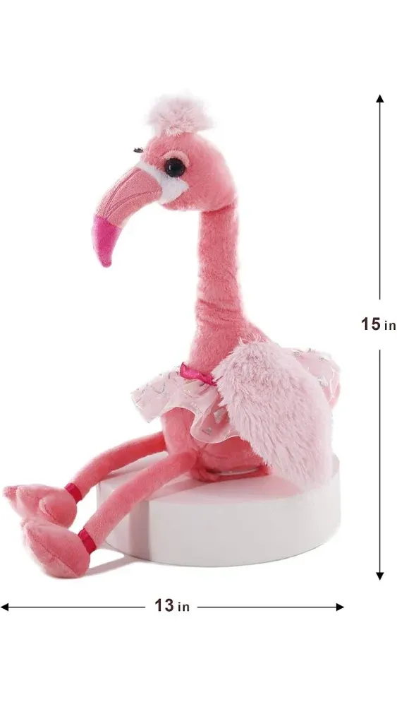 Interactive Dancing Flamingo Toy for Toddlers - Soft Singing Stuffed