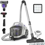 Canister Vacuum Cleaner, Lightweight Bagless Vacuum Cleaner, 3.7QT Large Dust Cu