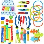 JOYIN 30 Pcs Diving Pool Toys for Kids Ages 3-12 Jumbo Set with Storage Bag... 