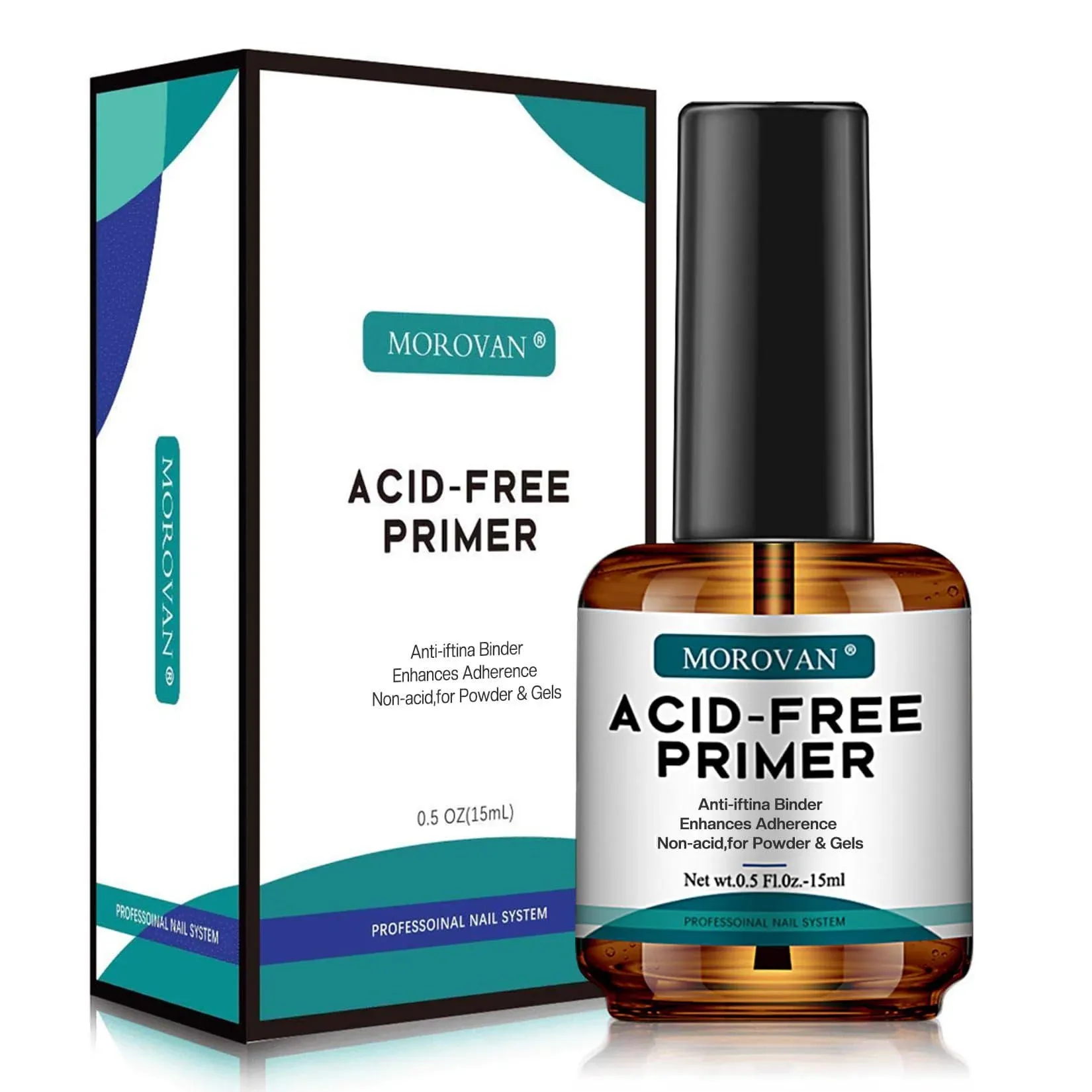 Morovan Acid Free Nail Primer - Professional Gel Nail Primer  Gel Nail Polish