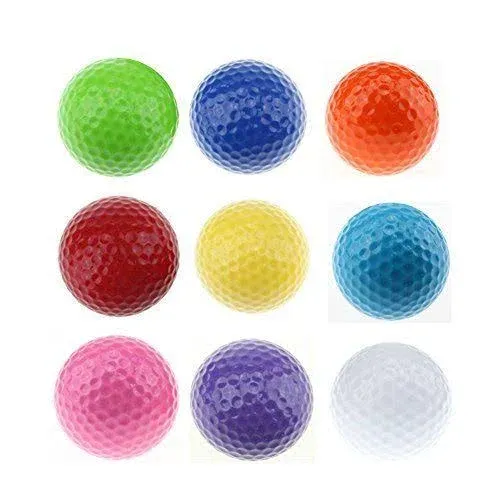 CrestGOLF 6 Pack Colored Golf Ball Driving Range Golf Practice Ball