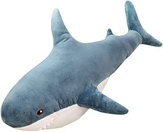 XIAOHONG 30 inch Giant Shark Stuffed Animal,Soft Shark Cushion Pillow Shark Plush Pillows,Chubby Stuffed Shark Toy Kid's Room Décor,Perfect Stress Relief for Women