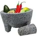 OUTASIGHT Molcajete authentic Handmade Mexican Mortar and Pestle 8.5"