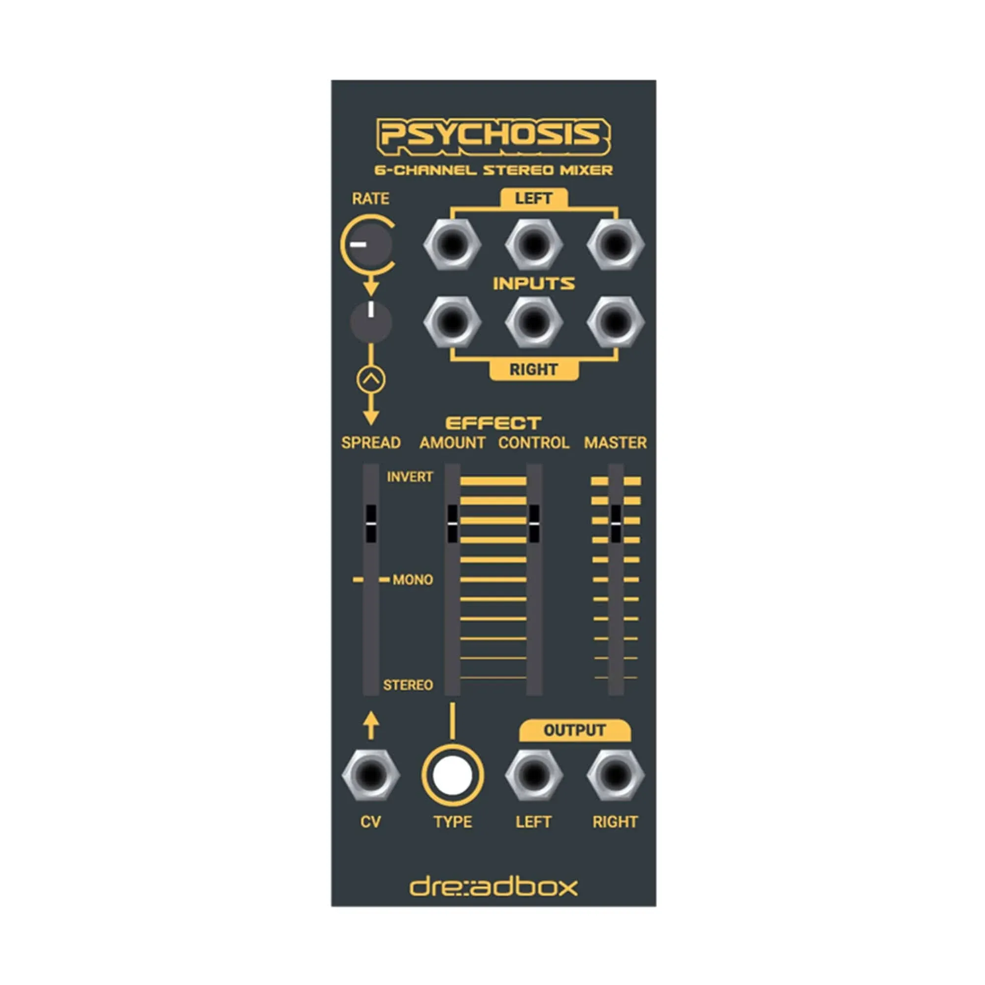 Dreadbox Psychosis 6-Channel Stereo Mixer Module