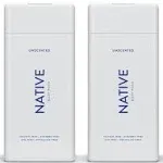 Native Gel de baño natural para mujeres y hombres, sin sulfatos, sin parabenos, sin tintes, con ingredientes limpios derivados naturalmente que dejan la piel suave e hidratante, sin perfume, 11.5