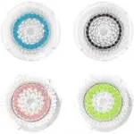 Brush Head Replacements Compatible with Clarisonic Mia 1, Mia 2, Mia Fit, Alpha Fit, Smart Profile Uplift and Alpha Fit (4Packs(Blue+Black+Green+Pink)) (4 Pack)