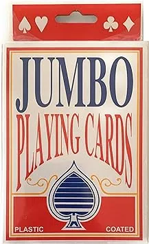 Hapros Jumbo 4x6 inch Playing Cards - Plastic Coated