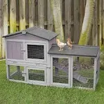 Aivituvin Chicken Coop for 2 Chickens, Wooden Duck House Outdoor Hen House Poultry Quail Cage-Expandable Design