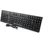 MCSaite Left-Handed Keyboard, Wired Ultra-Thin Keyboard USB Port with 2 Hubs Portable Scissors Foot Structure Fit with Professional or Industrial Use for Computer Laptop Mac Notebook