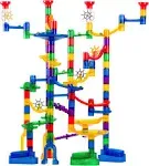 Marble Genius Marble Run (150 Complete Pieces) Maze Track or Building Toys for Kids Ages 4-8, for Adults, Teens, and Toddlers, (85 Translucent Marbulous Pieces + 65 Glass-Marble Set), Super Set