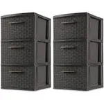 Sterilite 3 Drawer Weave Tower