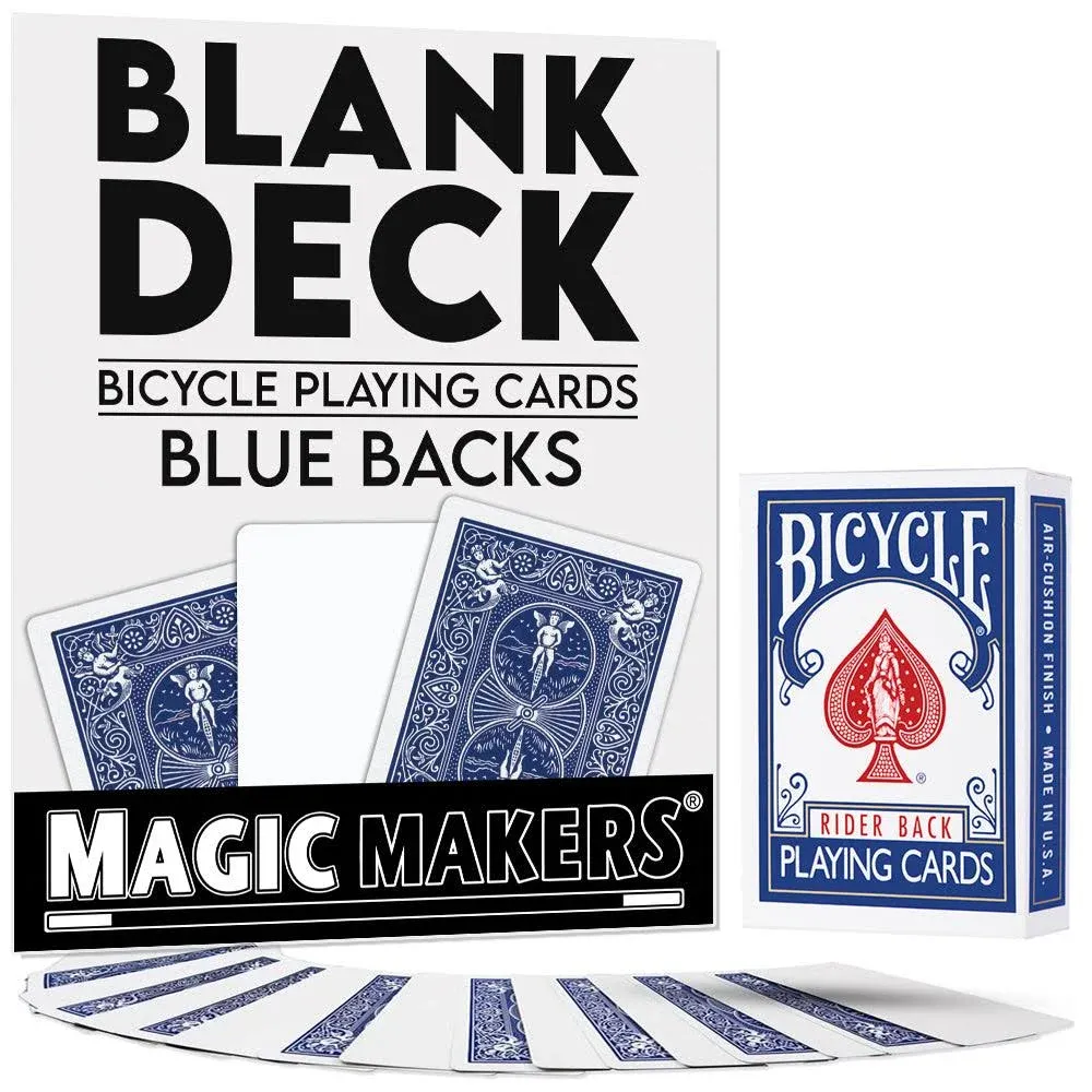 Bicycle Blank Face Blue Back Deck