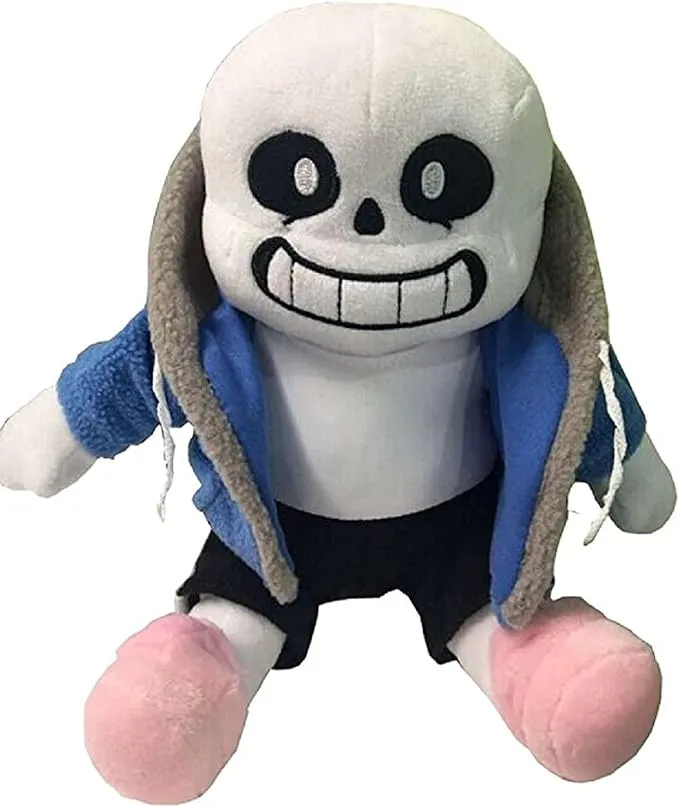 Sans Stuffed Plush Doll Cute Toys Figures Anime Pillow Dolls Gifts for Children Blue 30 cm/13 inch (One Size, White)