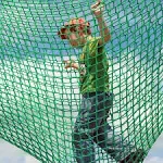 Climbing Net for Kids and Adults-Playground Play Safety Net-Climbing Cargo net-Tree House Accessories(6.5' x 9.8') Green