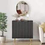 GAOMON Buffet Cabinet with Storage, Fluted Sideboard Buffet Cabinet Featuring Spray-painted Finish, Multifunctional Console Table Credenza Accent