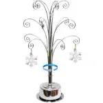 HOHIYA Ornament Tree Display Stand Rotating Holder Hanger 16.75 inch Wire Hook Hanging Metal for Christmas Swarovski Crystal Glass Decorations Gift