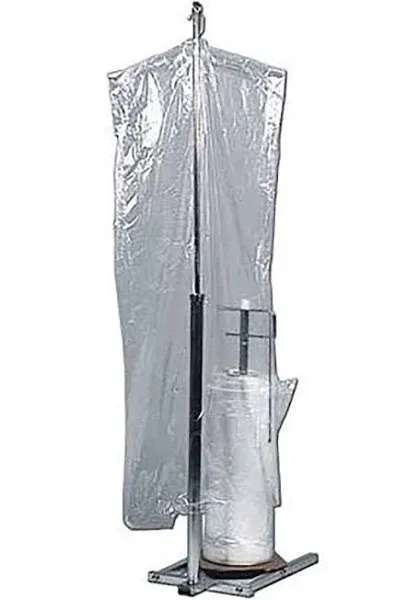 Chrome Single Roll Garment Bag Rack