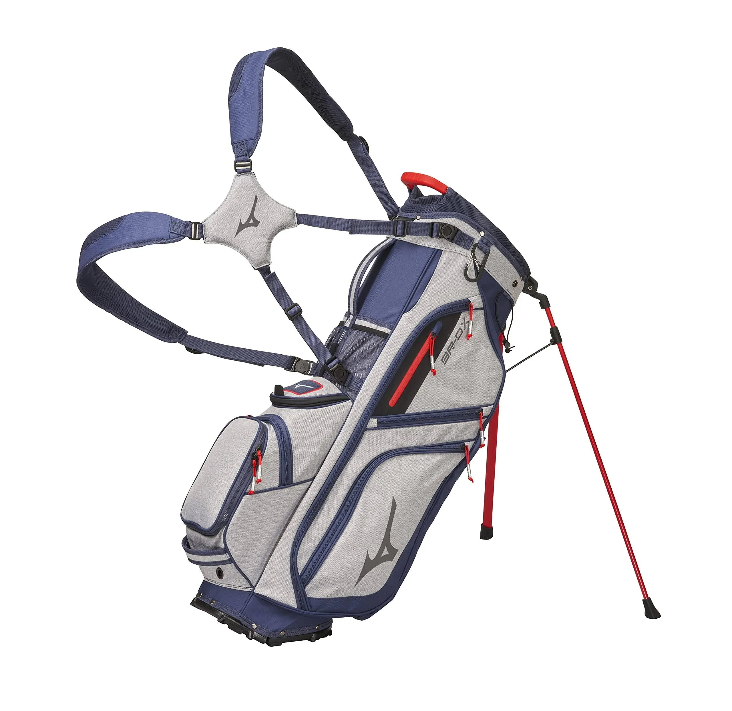 Mizuno BR-DX 14-Way Hybrid Stand Bag (Heathered Grey Navy)