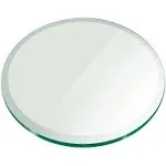 22" Inch Round Glass Table Top 1/2" Thick Tempered Beveled Edge by Fab Glass and Mirror