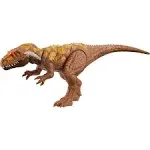 Mattel Jurassic World Wild Roar Dinosaur Toy with Sound & Attack Move, Megalosaurus Posable Action Figure Includes Digital Play, 11 inches Long