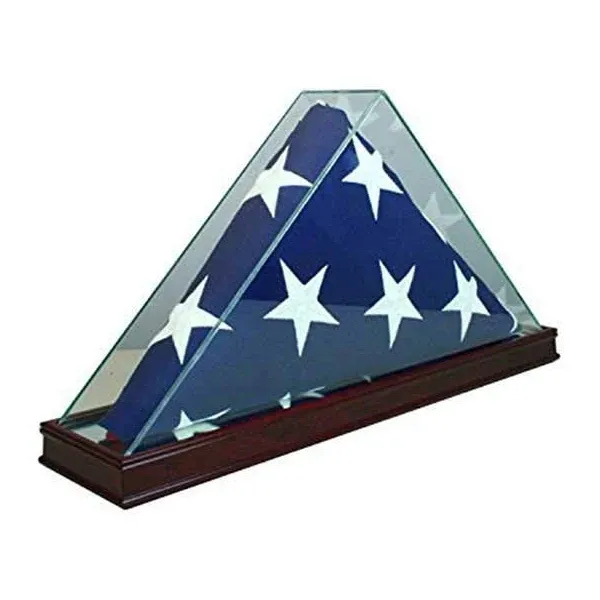 All Glass Flag Display Case for 9.5' x 5' Flag