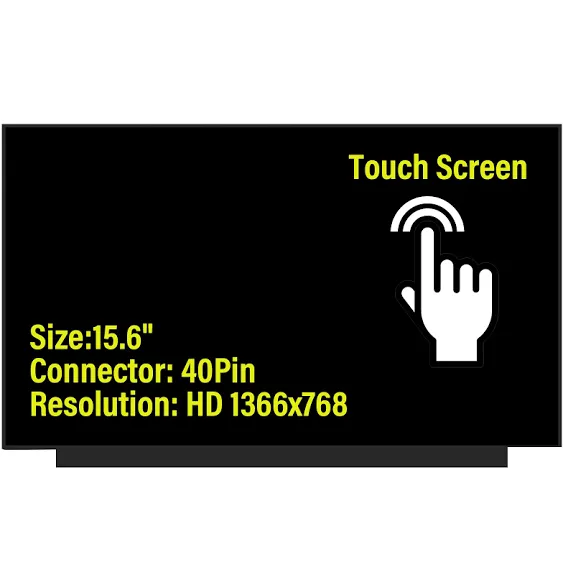 NT156WHM-T03 V8.0 V8.1 LCD LED OnCell Touch Screen Replacement for Laptop 40Pins HD 1366x768 Display(Only for NT156WHM T03 not for Others) with Tape