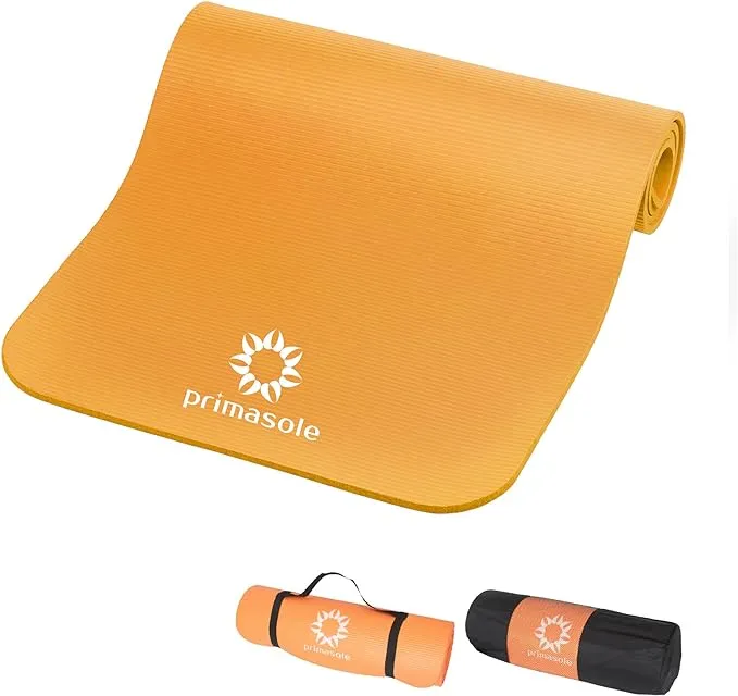 Primasole 1/2 Thick Exercise Mat with Carry Strap & Case Mat for Yoga Pilates Fitness at Home and Gym 72" L x 24" W