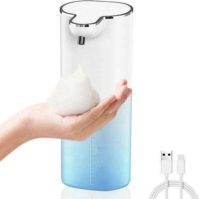 Automatic Liquid Soap Dispenser, 13.5Oz/400ML Wall Mount Soap Dispenser, USB Rechargeable, Touchless Hand & Dish Soap A