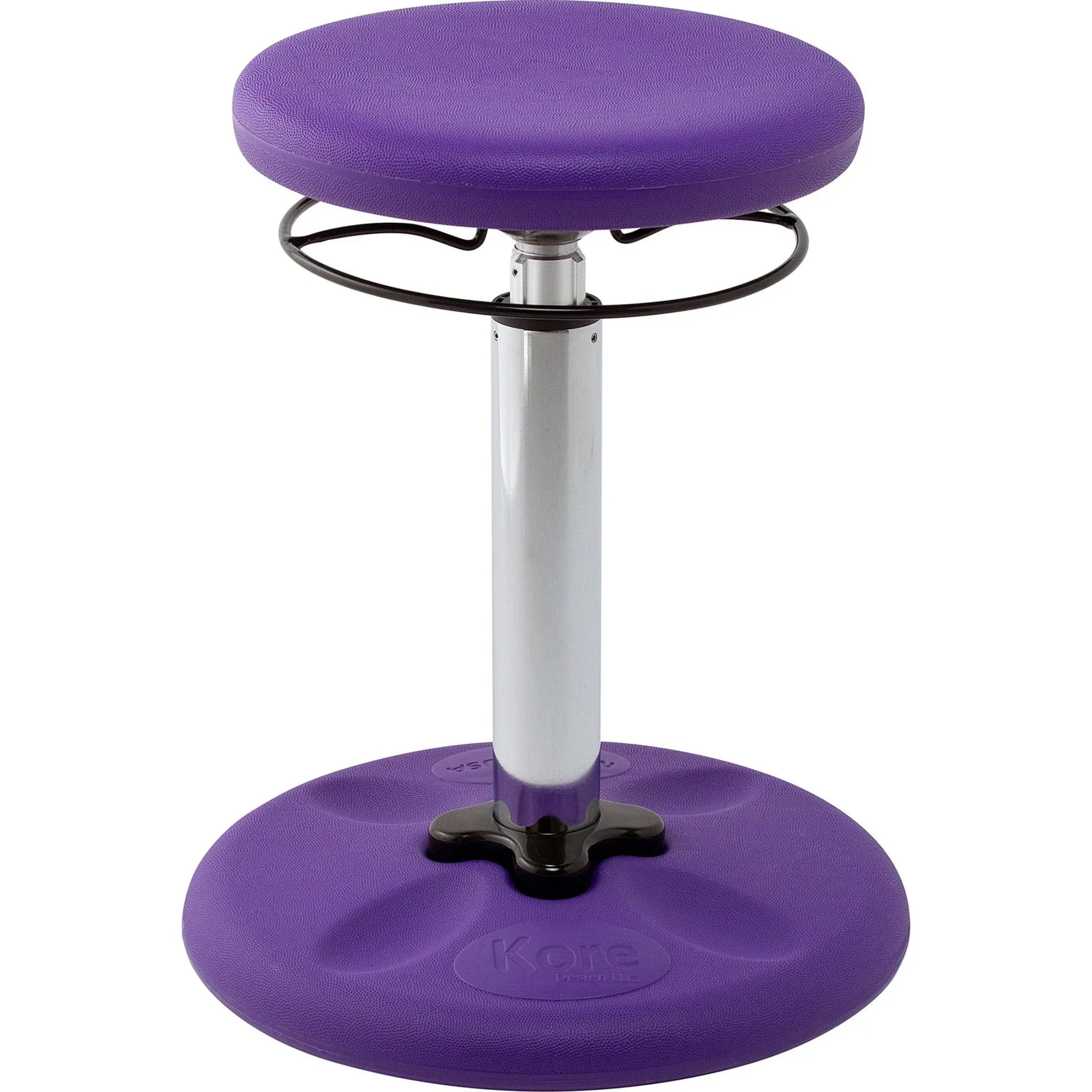 Kore Adjustable Height Wobble Chair, Active Sitting for Children, Kids, Teens: Better Than a Balance Ball, Flexible Classroom Seating, Adjusts from 16.5 to 24 inches, Purple