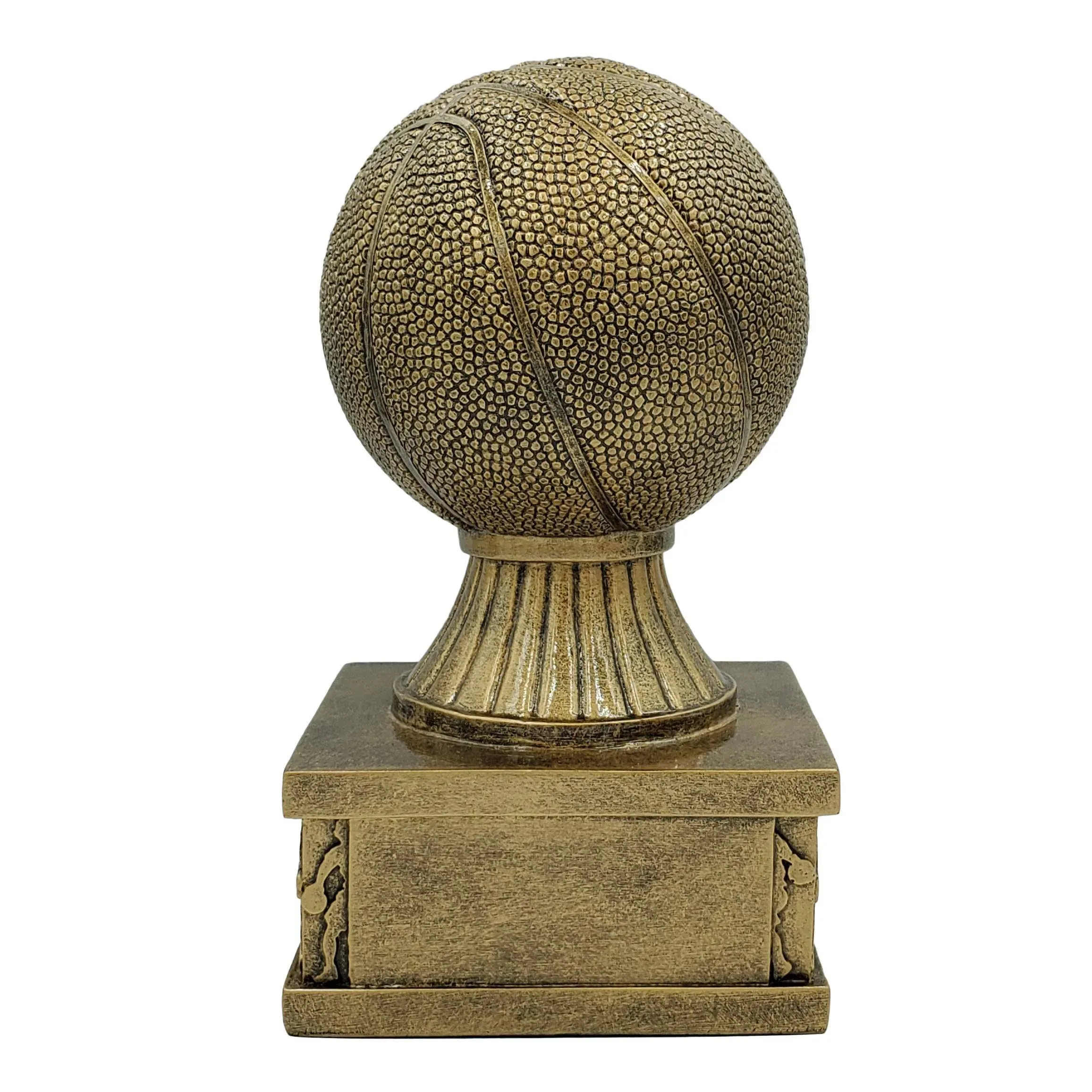 Basketball Action Pedestal Trophy, Gold | Hoops Award - 6 Inch Tall