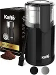 Kaffe Electric Blade Coffee Grinder w/Removable Cup. 4.5oz 14-Cup Capacity. Cleaning Brush Included. Perfect Grinder for Coffee, Tea, Spices, Corn, Herbs. (Stainless Steel)