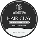 Premium Barber Grade Hair Clay for Sculpting The Perfect Look - High Hold, Low Shine, Matte Finish, Men's Hair Styling Clay, 4oz