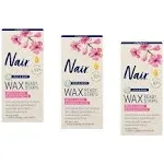 Nair Hair Remover Wax Ready Strips, Legs and Body Hair Removal Wax Strips, 40 Count